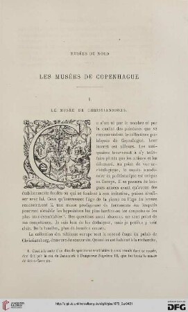 2. Pér. 12.1875: Les musées de Copenhague : musées du Nord