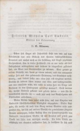 435-479 Friedrich Wilhelm Carl Umbreit : Blätter der Erinnerung
