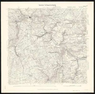 Äquidistantenkarte 137 : Section Schwarzenberg, 1912 : Section Schwarzenberg. - 1:25000. - Leipzig: Giesecke & Devrient, 1912. - 1 Kt.