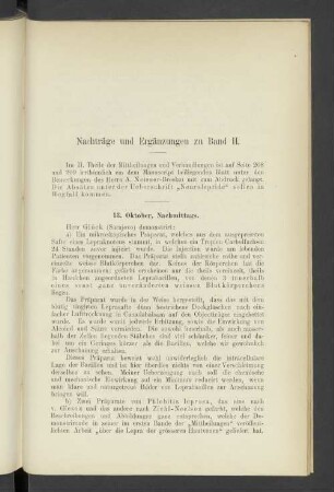 Nachträge und Ergänzungen zu Band II.
