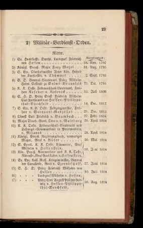 2) Militaer=Verdienst=Orden.