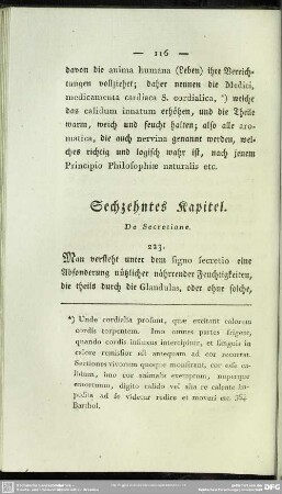 Sechzehntes Kapitel. De Secretione