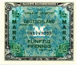 Geldschein, 1/2 Mark, 1944