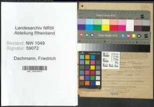 Entnazifizierung Friedrich Dachmann , geb. 11.10.1903 ()