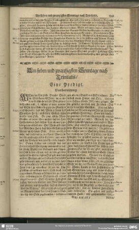 Am sieben und zwantzigsten Sonntage nach Trinitatis