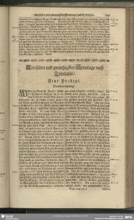 Am sieben und zwantzigsten Sonntage nach Trinitatis