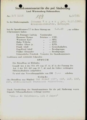 Voges, Johanna