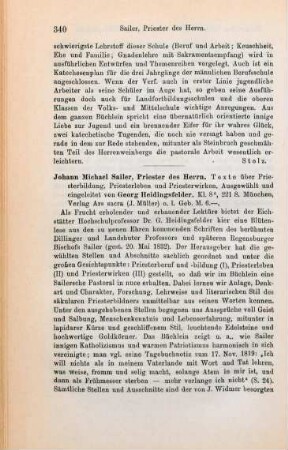 339-340 [Rezension] Wolker, Ludwig, Der Religionsunterricht in der Fortbildungsschule