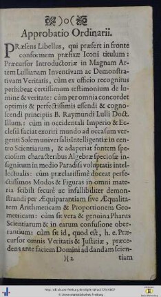 Approbatio Ordinarii.
