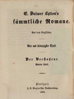 Ed. Bulwer Lytton's sämmtl. Romane, 74,4
