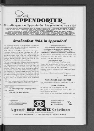 Straßenfest 1984 in Eppendorf