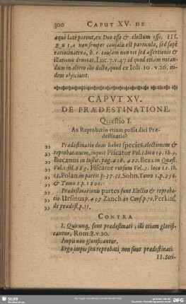 Caput XV. De Praedestinatione