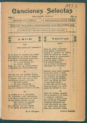 Amor : Vals. (Con música de "Ausencia")