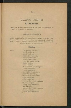 Cuadro cuarto. - El Acabóse