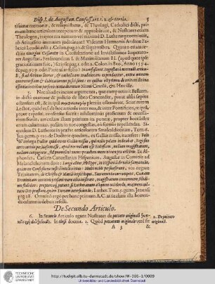 De Secundo Articulo.