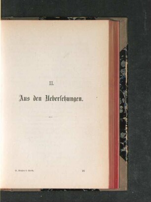II. Aus den Uebersetzungen.