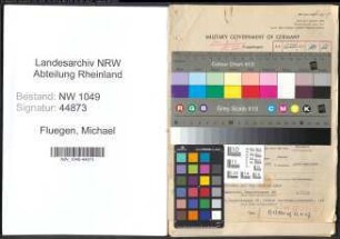 Entnazifizierung Michael Fluegen , geb. 01.07.1891 (Studienrat)