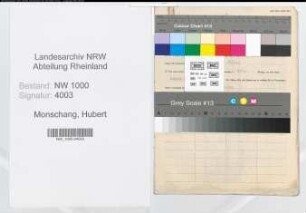 Entnazifizierung Hubert Monschang, geb. 08.10.1916 (Kraftfahrer)