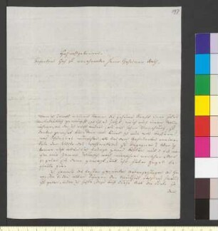 Brief von Rosenheyn, Johann Samuel an Goethe, Johann Wolfgang von