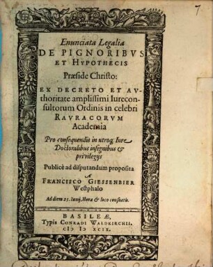 Enunciata legalia de pignoribus et hypothecis