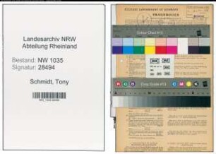 Entnazifizierung Tony Schmidt , geb. 29.08.1900 (Stenotyistin)