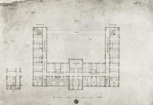 Entwurf für ein Hospital in Bukarest: Grundriß 1. Obergeschoß zum Projekt A