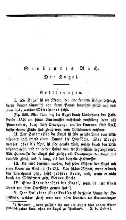 Siebentes Buch. Die Kugel.
