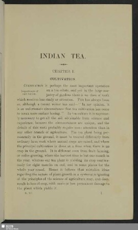 Chapter I. Cultivation