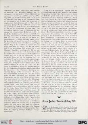Grosse Berliner Kunstausstellung 1903