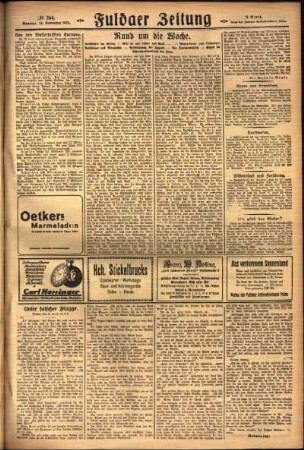 Zweite Ausgabe vom Sonntag, den 14. November 1926.