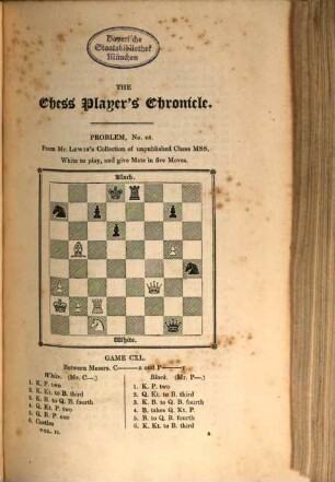 The chess player's chronicle. 2. 1841