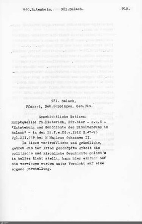 Kirchengemeinden Salach bis Schmerbach