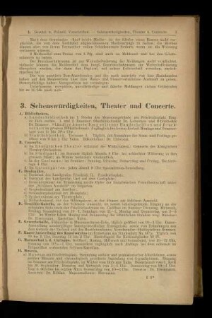 Sehenswürdigkeiten, Theater und Concerte