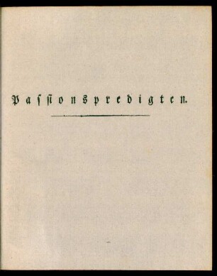 Passionspredigten