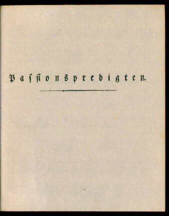Passionspredigten