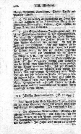 XI. Jüdische Armenanstalten