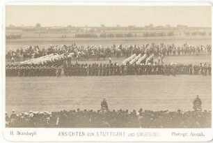 Regiment während der Kaiserparade 1885 auf Cannstatter Wasen