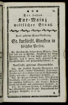 Der hohen Kur-Mainz weltlicher Staat.