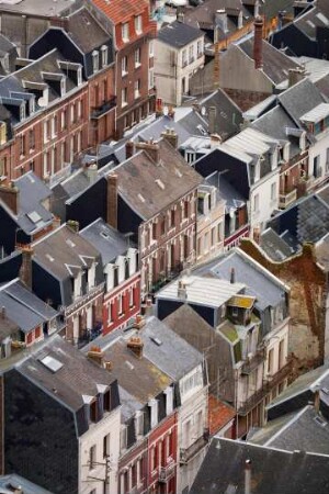 Frankreich. Haute Normandie. Seine Maritime. Le Treport. Stadtübersicht