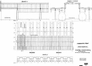Stuttgart Hbf: Empfangsgebäude Gleishallen Dach Grundriss,Schnitte Stützen