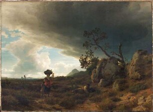 Campagna - Landschaft bei aufkommendem Gewitter