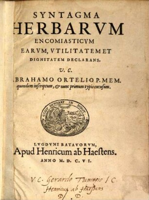 Syntagma herbarum encomiasticum