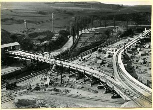 Eselsfürth, Autobahnbrücke im Bau