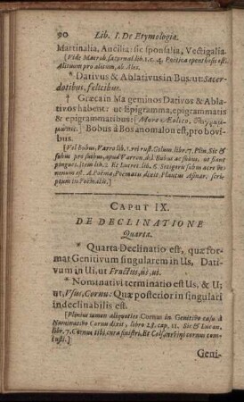 Caput IX. De Declinatione Quarta.