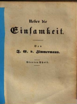Ueber die Einsamkeit, 4