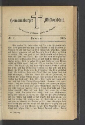 N°. 2. Februar. 1895