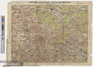 Continental-Straßenkarte' für Rad- und Kraftfahrer Karte 28 Leipzig