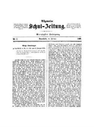 Einige Bemerkungen zu dem Artikel in Nr. 1 d. Bl. vom 3. Januar 1863