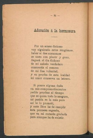 Adoración á la hermosura