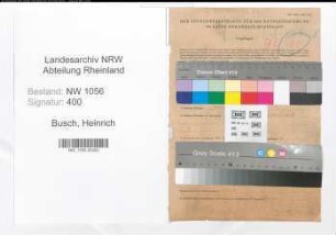 Entnazifizierung Heinrich Busch , geb. 12.08.1915 (Lehrer)